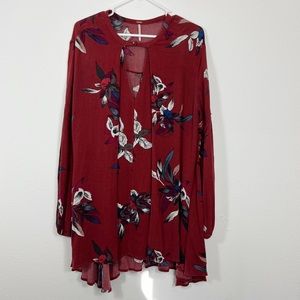 Free People Women’s Electric Orchid Floral Tunic Swing Dress Size Small
